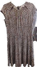 Michael Kors Woman's Knee Length Dress size Med leopard print