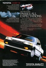 1988 Toyota Camry V6 Cars Autos Old MAGAZINE PRINT AD Wall Decor? (5089)