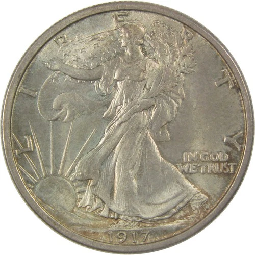 1917 Liberty Walking Silver Half Dollar Uncirculated Mint State