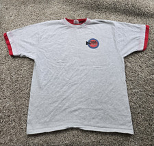 Vintage Loral Space Systems N-Star Satellite Shirt XL Mens Gray Short Sleeve 90s