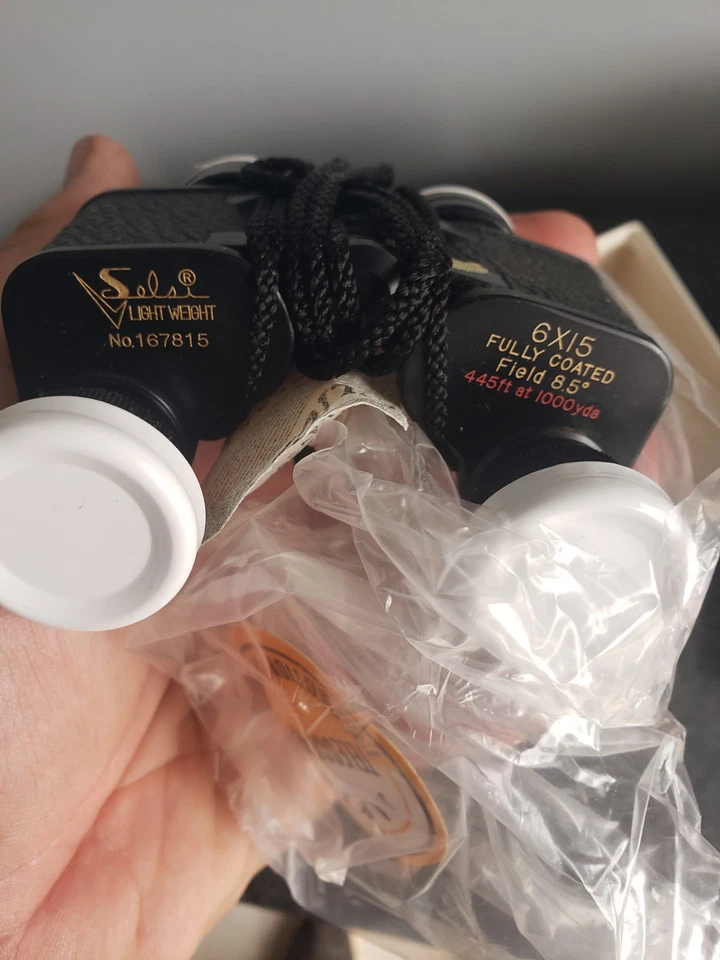 Brand NEW Selsi (JB-35) 6x15 - 8.5* Wide Reverse Porro Binocular w/Case - Image 4 of 4