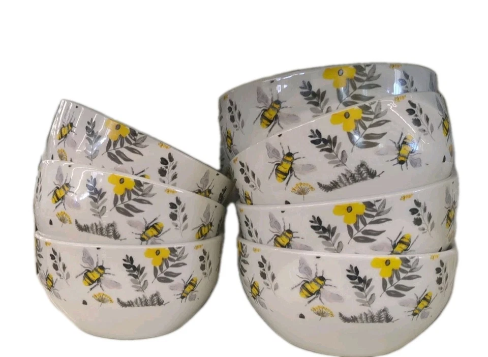 Platos, tazas, vasos florales de abeja Royal Norfolk - Sirve para 4 personas (20 platos) Foto 2 de 4