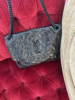YSL   NWT Saint Laurent Niki Shoulder Bag Medium Black Leather