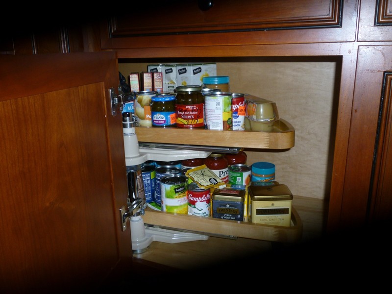 Rev-A-Shelf 4WLS882-38-570 Wood 2Tier Half Moon Lazy Susan for Corner Cabinets