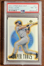 2001 Upper Deck MVP Derek Jeter🌟Super Tools🔨Insert🚨PSA 8🔥NM-MINT💎Rare🚀