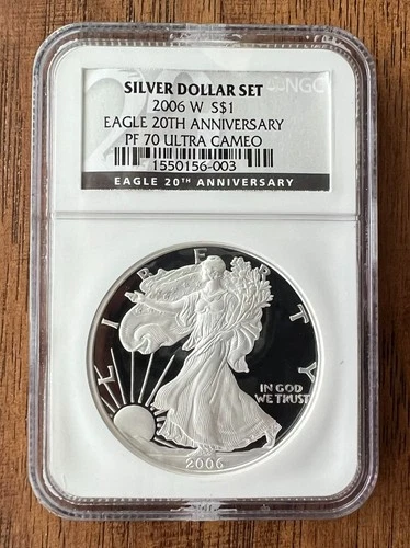 2006-W American Silver Eagle 20th Anniversary - NGC PF70 Ultra Cameo Proof