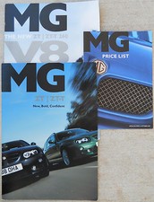 MG ZT, ZTT AND 260 V8 Showroom brochures & UK price list all three 2004