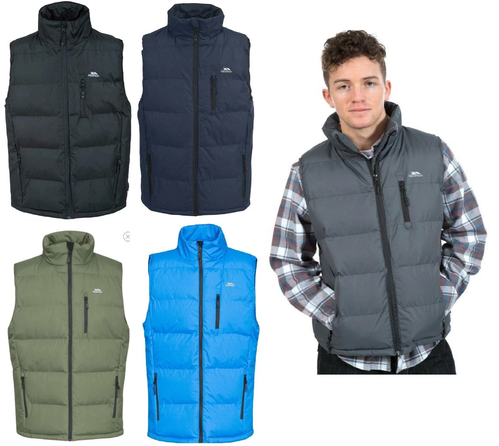 Trespass Mens Clasp Padded Gilet Bodywarmer Zip Pockets Insulating Warm
Opens in a new window or tab