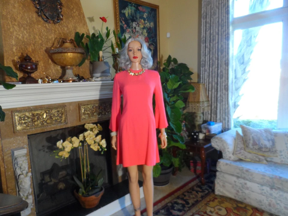 Vestido Stella McCartney BubbleGum Rosa Línea A con Mangas Largas Campana Talla EU 42-US 6 Foto 3 de 4