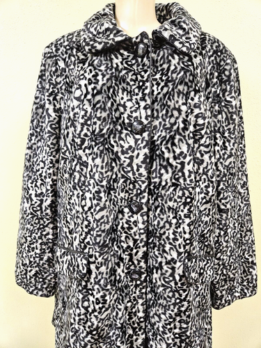 DENNIS BY DENNIS BASSO MULTICOLOR FAUX FUR LONG SLEEVE COAT SIZE 1X - NWT - Picture 3 of 7