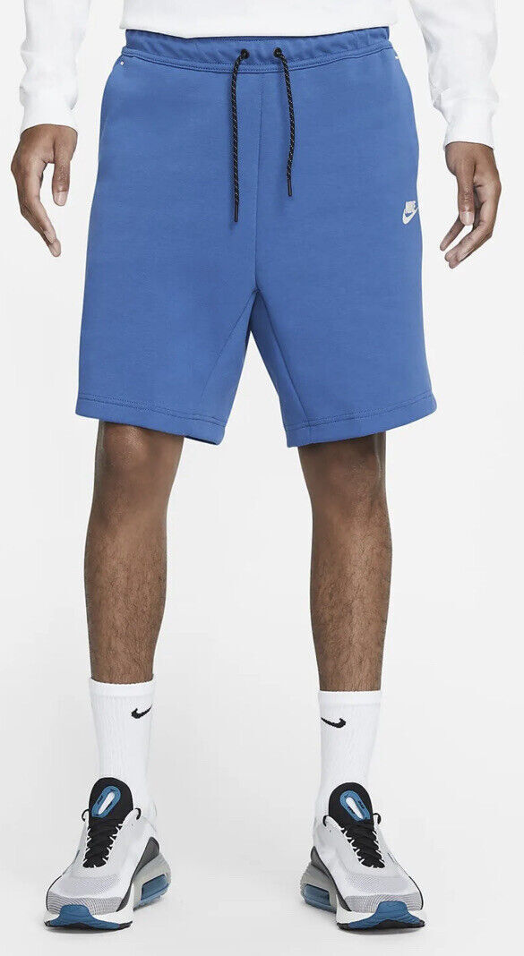 Флисовые шорты Nike Sportswear Tech темно-синего цвета Marina Blue CU4503-407 мужских размеров