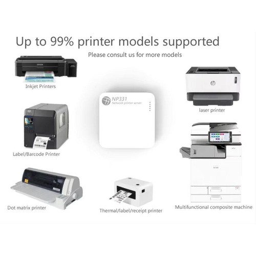 USB Wireless Print Server WiFi Print Server 100Mbps 480Mbps E1Q3 LAN/Bridge S6Z1 - Picture 6 of 11