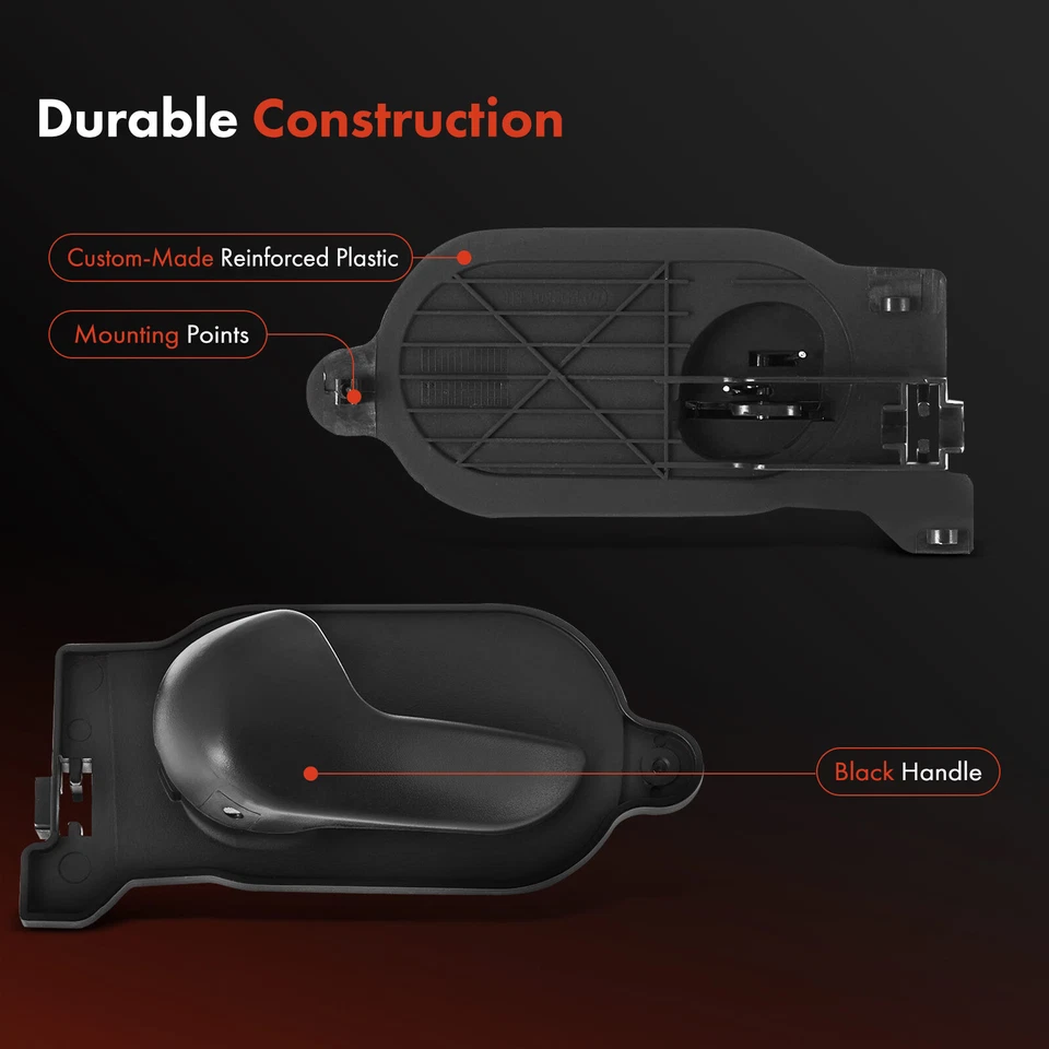 2x Manija de puerta interior delantera o trasera negra para Ford EcoSport 2004-2012 Fiesta Foto 4 de 4