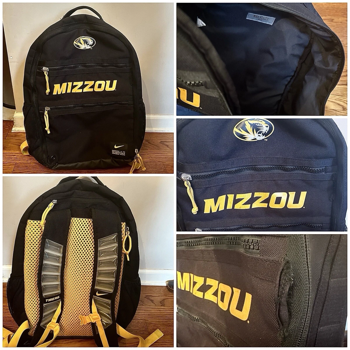 Mizzou Backpack Hemp Like Missouri Tigers Super Unique Missouri Tigers Team Issued Football Nike Travel Backpack  main image 2