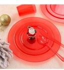 COLOSUS 36guest Red Plastic Party Plates and silverware Disposable Christmas  — photo 5
