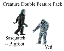 Bigfoot and Yeti Creature Double Feature Set of 2 , HO scale finished beasts