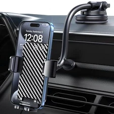 Phone Holders for your Car [Long Flexible Neck] Car Phone Mount - Anti-Shake
