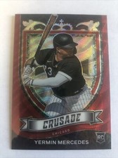2021 Chronicles Yermin Mercedes Crusade Ruby Wave Rookie Card. Free Shipping 🔥