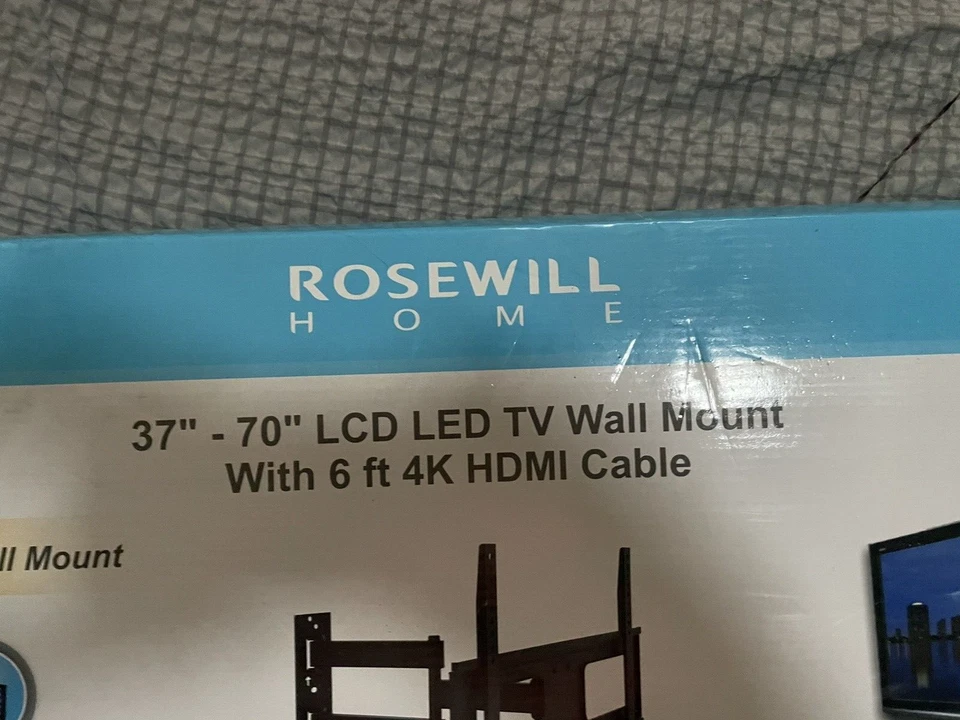 Montaje en pared Rosewell Home con cable HDMI 4K de 6 pies 37"-70" carga máxima 110 libras Foto 2 de 4