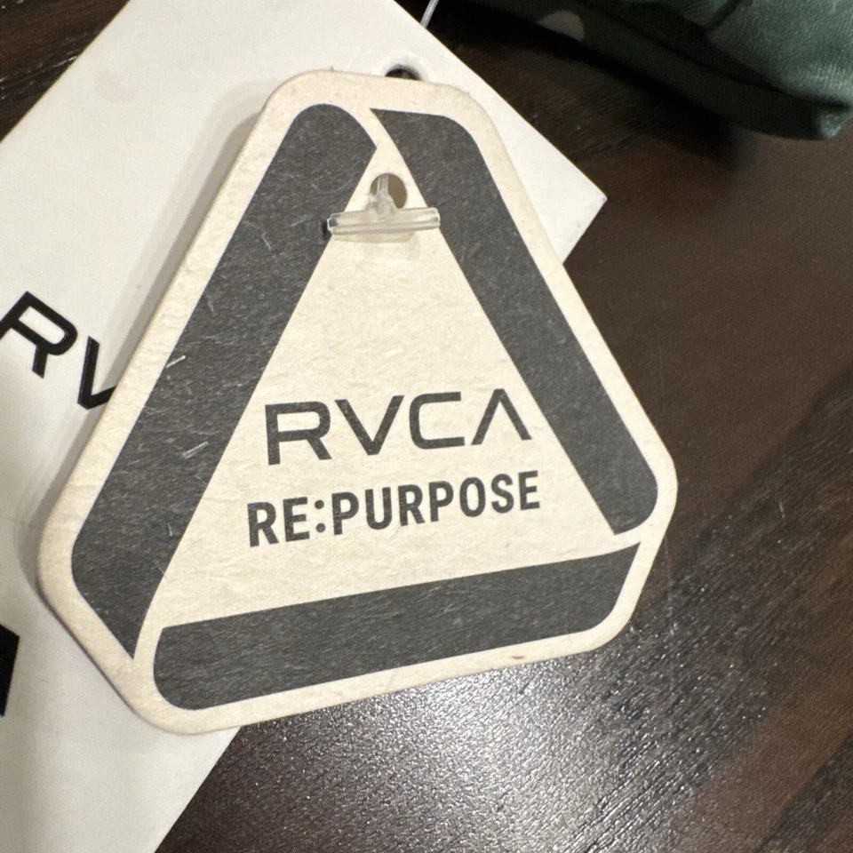 Fondo de natación verde RVCA lunares tiro bajo cobertura media hipster talla mediana 10 Foto 4 de 4