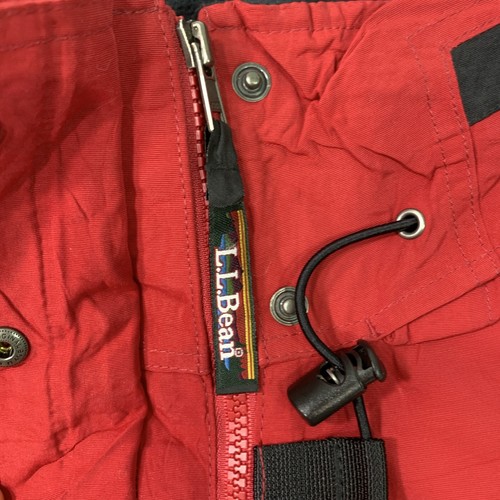 LL Bean Womens Parka Jacket XL Thinsulate Lined Hooded Red Black Insulated - Picture 7 of 13