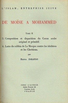 Hanna Zakarias De Moise a Mohammed Islam 1955 Frankreich 2 Bände 