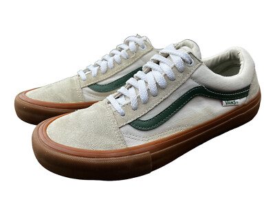 Vans 500714 Old Skool Canvas Beige Green Skateboard Pro Sneaker Shoes men  US