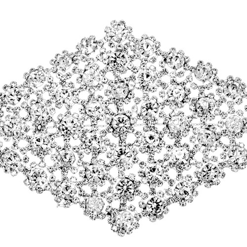 Rhinestone Diamante Motif Sew On Applique For Wedding Bridal Prom Gown & Dresses - Picture 43 of 102