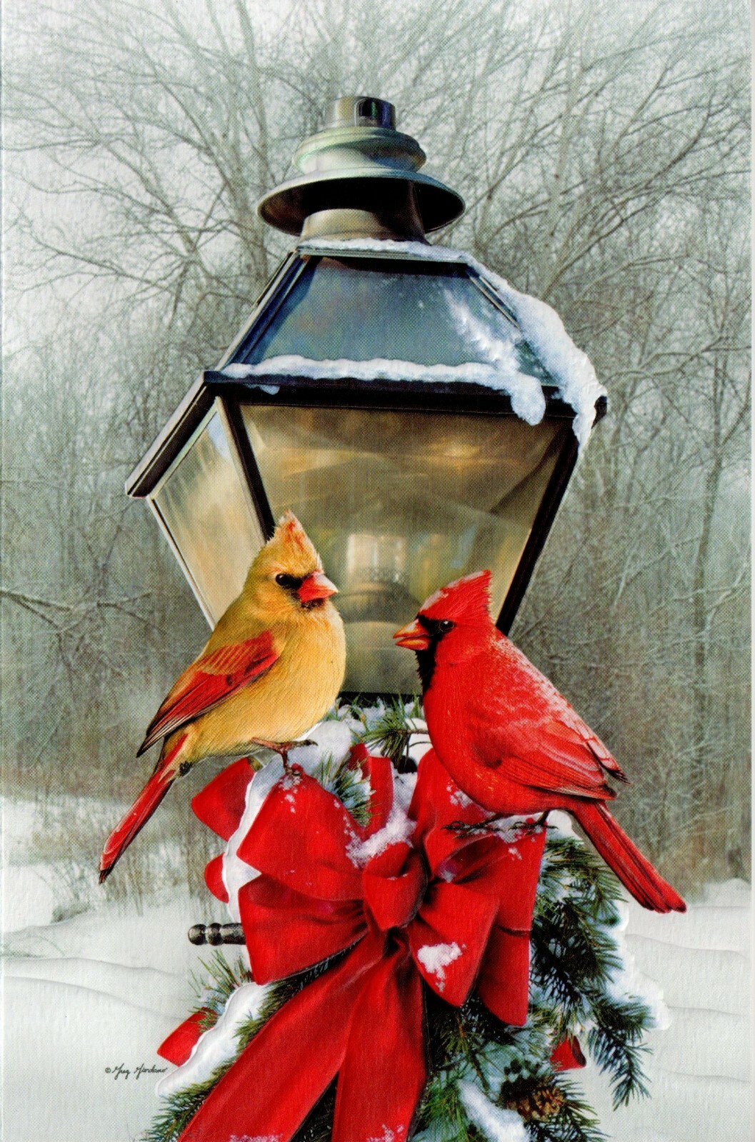 16 Embossed Boxed Christmas Cards Cardinals Christmas Glimmer eBay