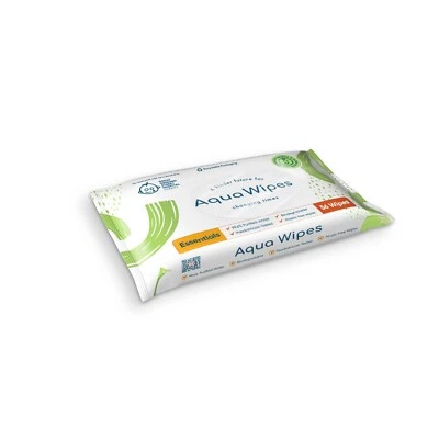 Aqua Wipes Essential Baby Wipes - Biodegradable & Natural - 99.6% Purified Water