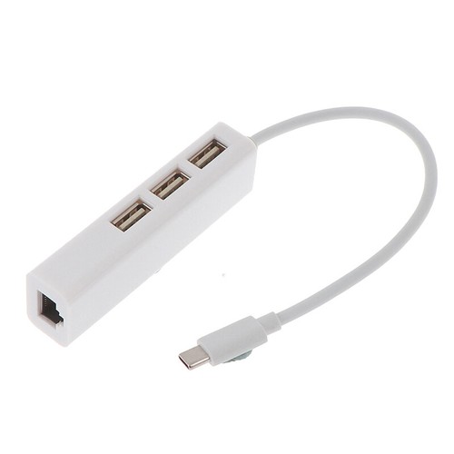 USB-C Ethernet Adapter 3 USB C Hub to Ethernet RJ45 Lan Adapter Network Ca*$6 - Afbeelding 7 van 12