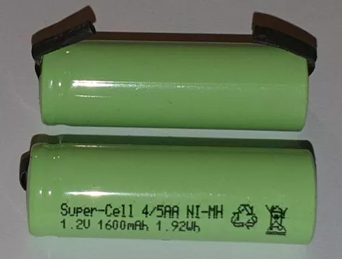 Einzel-Zelle Akku Super-Cell NiMH 4/5AA 1,2V 1600mAh Ø14 Höhe 42mm U-Anschlüsse - Picture 1 of 3
