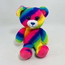 Build A Bear Plush 9  Pride LGBTQ Iconic Striped Colorful Rainbow Heart Insert