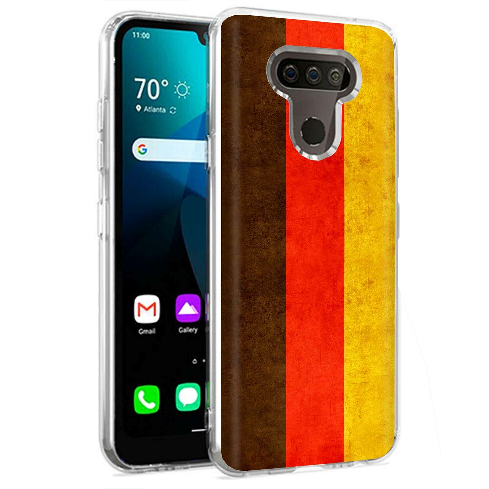 Phone Case for LG Harmony 4,Premier Pro Plus,K41, Old Flag Germany Print