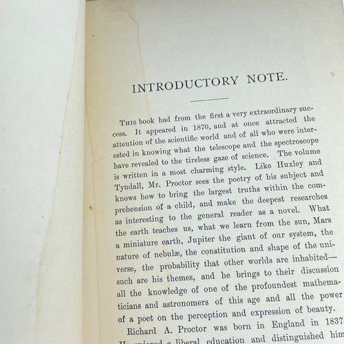 Other Worlds than Ours Richard Proctor HC Antiquarian Book Astronomy A.L. Burt - Foto 5 di 8