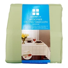 Essential Home Fabric Tablecloth-60x102 Oblong-Fern Green Holiday Everyday 