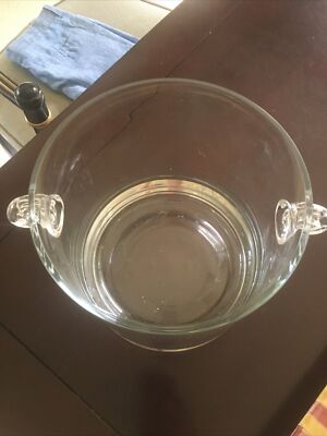 Tiffany Co Crystal Glass Ice Bucket Wine Drinks champagne large