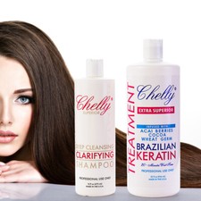 SUPERIOR BRAZILIAN KERATIN TREATMENT CHOCOLATE CLARIFIYNG SHAMPOO COMBO