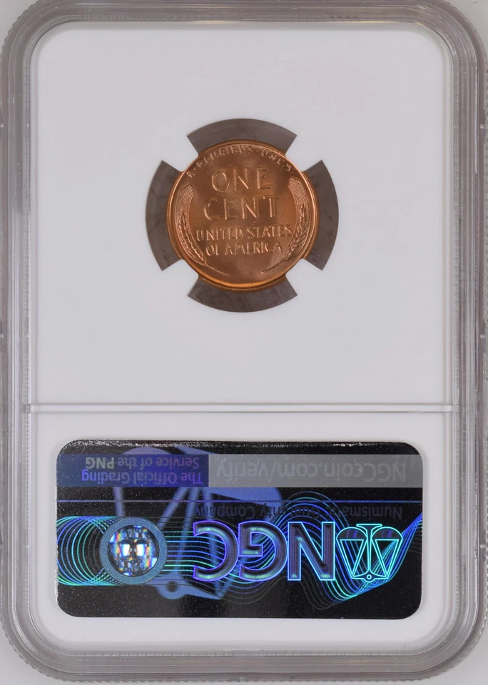 :1939-S 1C LINCOLN CENT KEY DATE NGC MS67RD SHINING RED RARITY R3 HIGHEST GRADES - Image 2 of 2