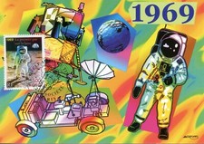 MAXIMAPHILIE / CARTE MAXIMUM PREMIER JOUR / ESPACE PREMIER PAS SUR LA LUNE 2000