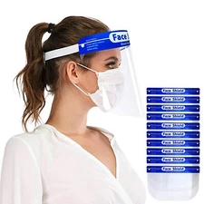 Safety Face Shields 5/10/20/50 Pack Protective Face Shield Mask Clear Wide Visor