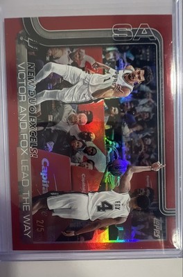 2025-26 Topps - Checklist De'Aaron Fox, Victor Wembanyama #300 Red Diamante /5