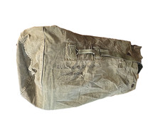 Vintage US military Army Duffle Bag heavy canvas OD Green W/ Stencil