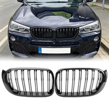 Doppelsteg K�hlergrill Performance Schwarz Glanz f�r BMW X3 F25 X4 F26 ab 2014