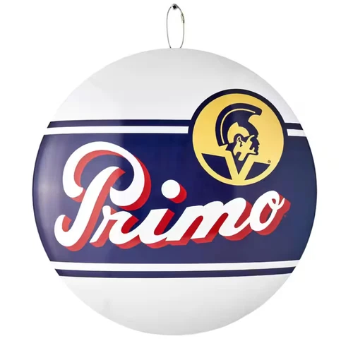 Primo Beer Metal Wall Art-15"X15" Multi round Domed Vintage Sign