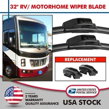 32" All-season Wiper Blade Pair For RV/Motorhomes with standard 9mm 12mm J hook