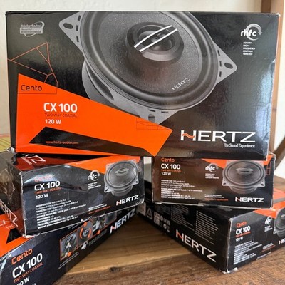 Hertz CX100 Cento 4'' (10 CM) Two-Way Coaxial Speakers - NEW (Pair)