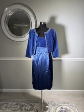 Ally's Blue Ombre Strapless Beaded Gown Mother of the Bride Formal Dress Size L