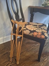 Vintage TINY Wooden Crutches Child Size 24"-30" Children's Adjustable