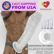Jelly Dong-Dildo Suction Cup G-Spot Waterproof Realistic-Cock Veined-Dildos-Anal